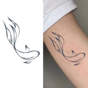 Pivoine - Fish Waterproof Temporary Tattoo