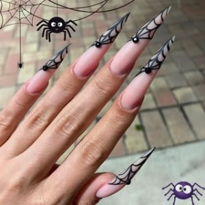 Miumi - Halloween Spider Web Press On Nail