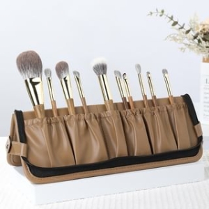 MSQ - Faux Leather Standing Makeup Brush Bag