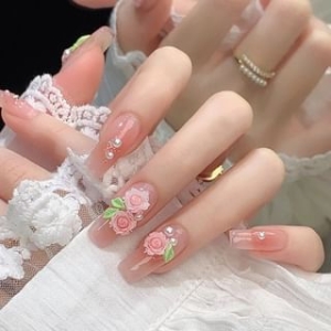 Cutip Nails - Rose Press On Nail