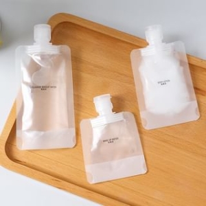 Lazy Corner - Lettering Transparent PET Travel Soft Bottle (Various Designs) / Label Sticker - Bottle - White - 100ml