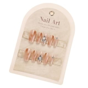 Cutip Nails - Rhinestone Plain Press On Nail / Tool Kit / Set