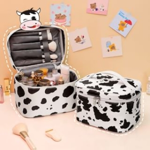 Yulu - Milk Cow Print Makeup Bag