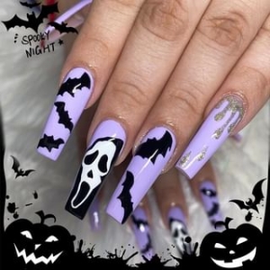 Miumi - Halloween Ghost Bat Press On Nail