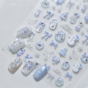 swarliss - White Christmas Nail Art Stickers