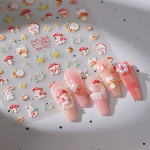 dainlili - Cartoon Mushroom Nail Art Stickers