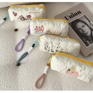 Bitabis - Embroidered Fabric Pencil Case / Makeup Bag