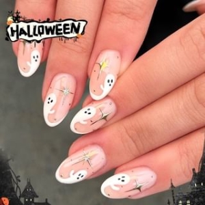 gracienorm - Halloween Ghost Press On Nail