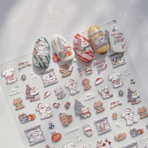 dainlili - Christmas Cartoon Nail Art Stickers