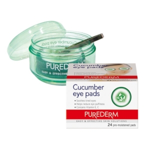 PUREDERM - Cucumber Eye Pads (Jar) - 24pcs