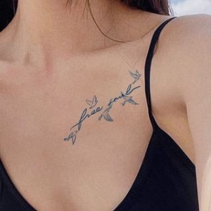 TATOOL - Bird Lettering Waterproof Temporary Tattoo