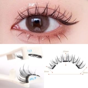 Doll Eye Wispy Magnetic False Eyelashes + Applicator