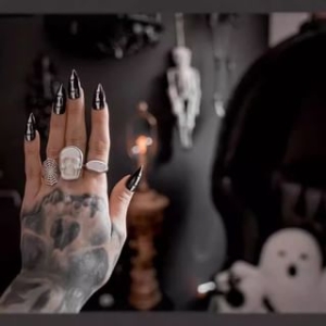 Monoe - Halloween Pointed Press On Nail